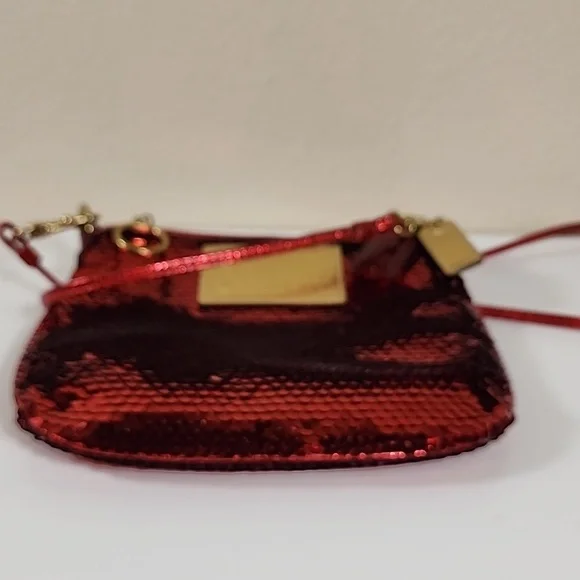 Coach Red Sequin Poppy Mini Crossbody - Picture 9 of 14